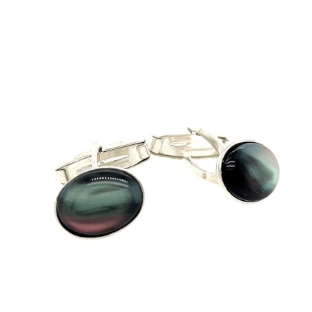 Boutons de Manchette en argent et nacre de Tahiti prix