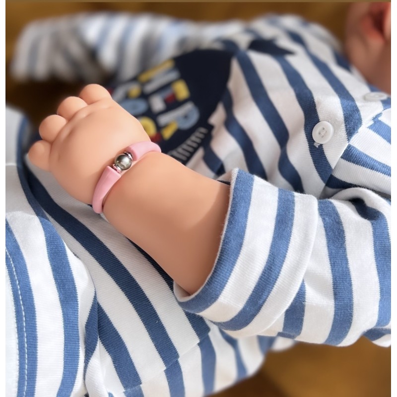 Pulsera Infantil Perla de Tahití - Rosa de Goma