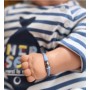 bracelet silicone bleu enfant perle de tahiti