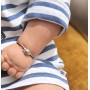 bracelet argent enfant noir perle de tahiti gris clair