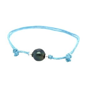 bracelet enfant perle de tahiti peacock bleu