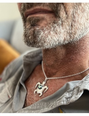 Pendentif homme Tortue vraie Perle de Tahiti  prix