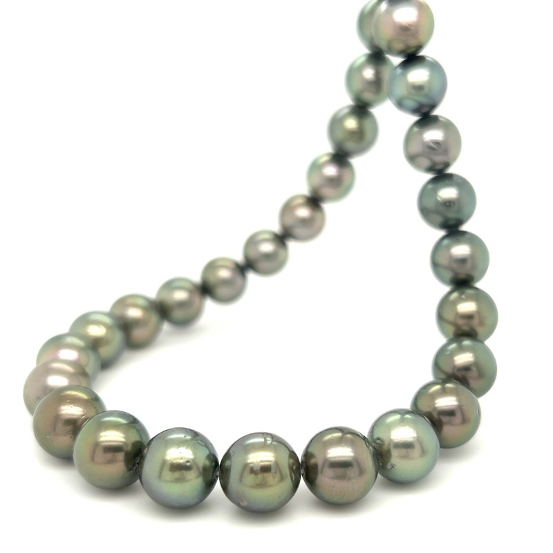 Collier ras de cou Perles de Tahiti rondes 9,98mm à 11,00mm