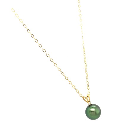 Tahitian Pearl and Diamond 18K gold Pendant
