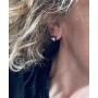Boucles d'oreilles argent 925/00 Perles de Tahiti blue pink 8,90mm