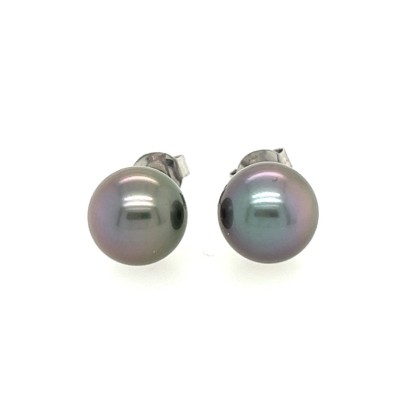 Boucles d'oreilles argent 925/00 Perles de Tahiti blue pink 8,90mm