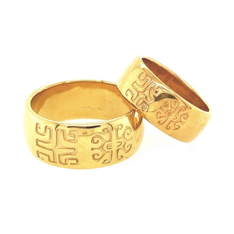 Aroha - Alianza Matrimonio Tahitiana Oro 18 quilates