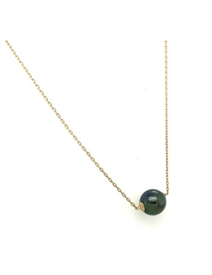 18K yellow gold Tahitian pearl necklace