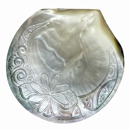 achat Nacre de Tahiti gravée tiare prix