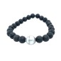 Lava stones and Tahitian Pearl Bracelet