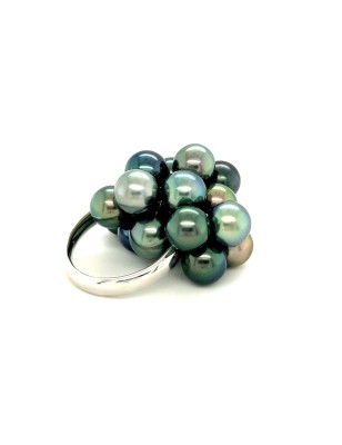Anello con perla di Tahiti