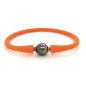 Bracelet silicone orange Perle de Tahiti