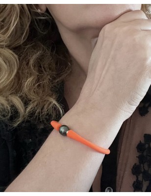 Tahitian Pearl silicone bracelet
