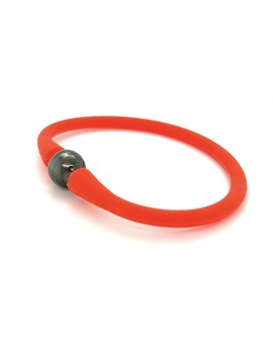 Armband Silikon Koralle Tahiti-Perle