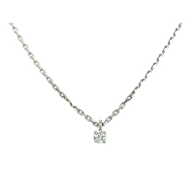 0,05 carat diamond 18K gold necklace