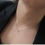 0,05 carat diamond 18K gold necklace