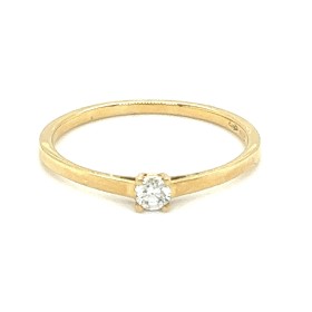 0,09carat diamond 18K gold ring