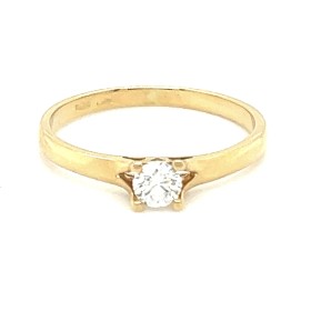 0,21carat diamond 18K gold ring