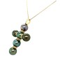 Anhänger Kreuz Gold Diamanten und Tahiti-Perle