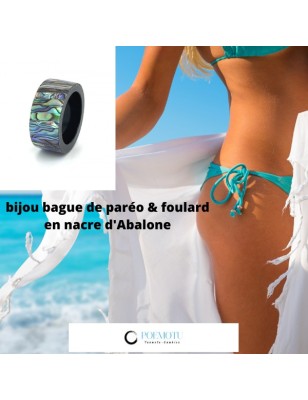 bijou de foulard & paréo nacre d'abalone