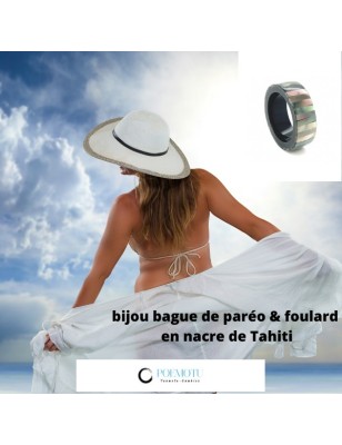 buy real irisdescent tahitian mother-of-pearl ring for woman price - tahitian jewerly - tahitian jewerly stores