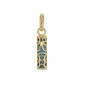 Wisdom - Tiki Pendant - Gold Plated - Blue Resin