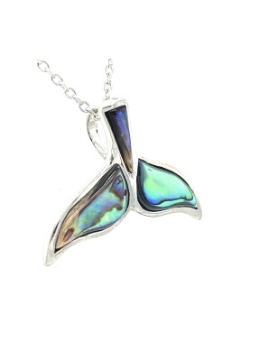 Oua - Abalone Shell Dolphin Tail Pendant