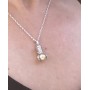 tahitian pearl tiki silver pendant