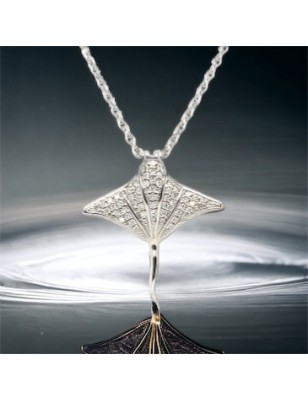 diamond pendant manta ray jewel tahiti - tahitian jewerly - tahitian jewerly stores
