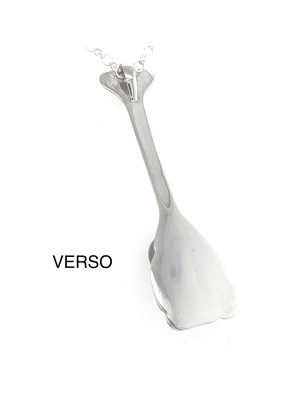 Pendentif argent 925/00 pagaie perle de Tahiti peacock