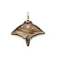 Pendentif Raie Manta Argent Rhodié Nacre de Tahiti