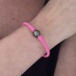 Bracciale rosa con perla nera di Tahiti