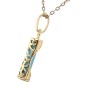 Wisdom - Tiki Pendant - Gold Plated - Blue Resin