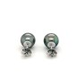 Sterling silver 925/00 Tahitian pearl earrings