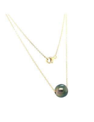 buy Tahitian blue lagoon pearl 18K gold necklace price - perla tahiti - tahitian jewerly - tahitian jewerly stores