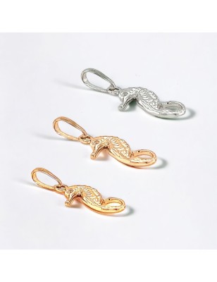 Pendentif or 750/00 hippocampe