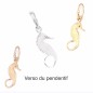 Seahorse 18K gold pendant