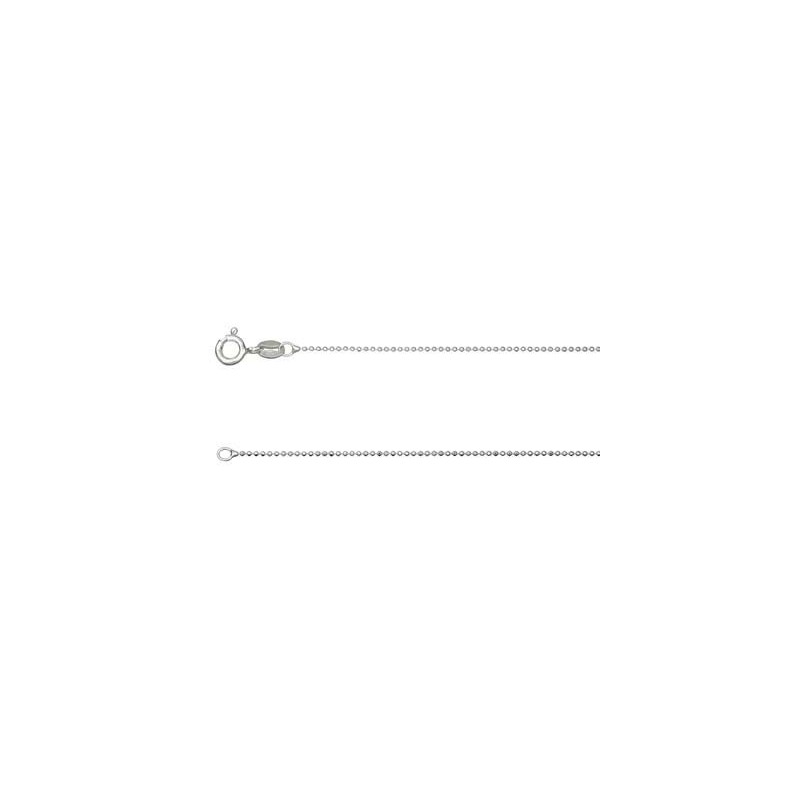 1,20mm diameter sterling silver bead chain