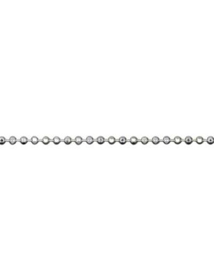 1,20mm diameter sterling silver bead chain