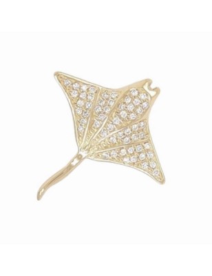 マンタのペンダント オル 750/00 1.80グラムとダイヤモンド 0.22ct