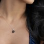 Pendentif or jaune 750/00 diamant et perle de Tahiti