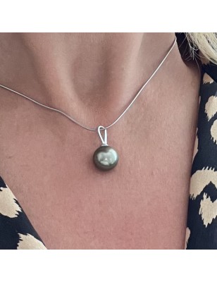 tahitian pearl silver pendant price - perla Tahiti - tahitian jewelry - tahitian jewerly stores