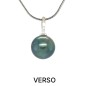 Peacock Blue 11,49mm Tahitian Pearl Pendant