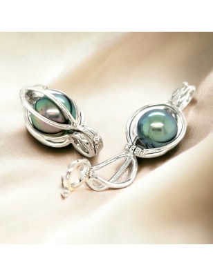 silver cage pendant tahitian cultured pearl price