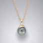 Drop Tahitian pearl 18K gold pendant