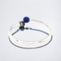 Armreif aus Sterlingsilber mit Lapislazuli und rosa Tahitiperle