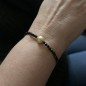 Bracciale in spinello dorato e perle australiane da 8,77 mm