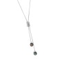 Double - Collier Argent Rhodié Perles de Tahiti 10/11mm