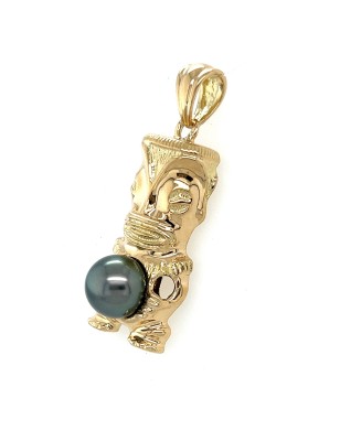 tiki en pendentif homme or perle de Tahiti prix