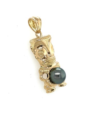 tiki en pendentif homme or perle de Tahiti prix